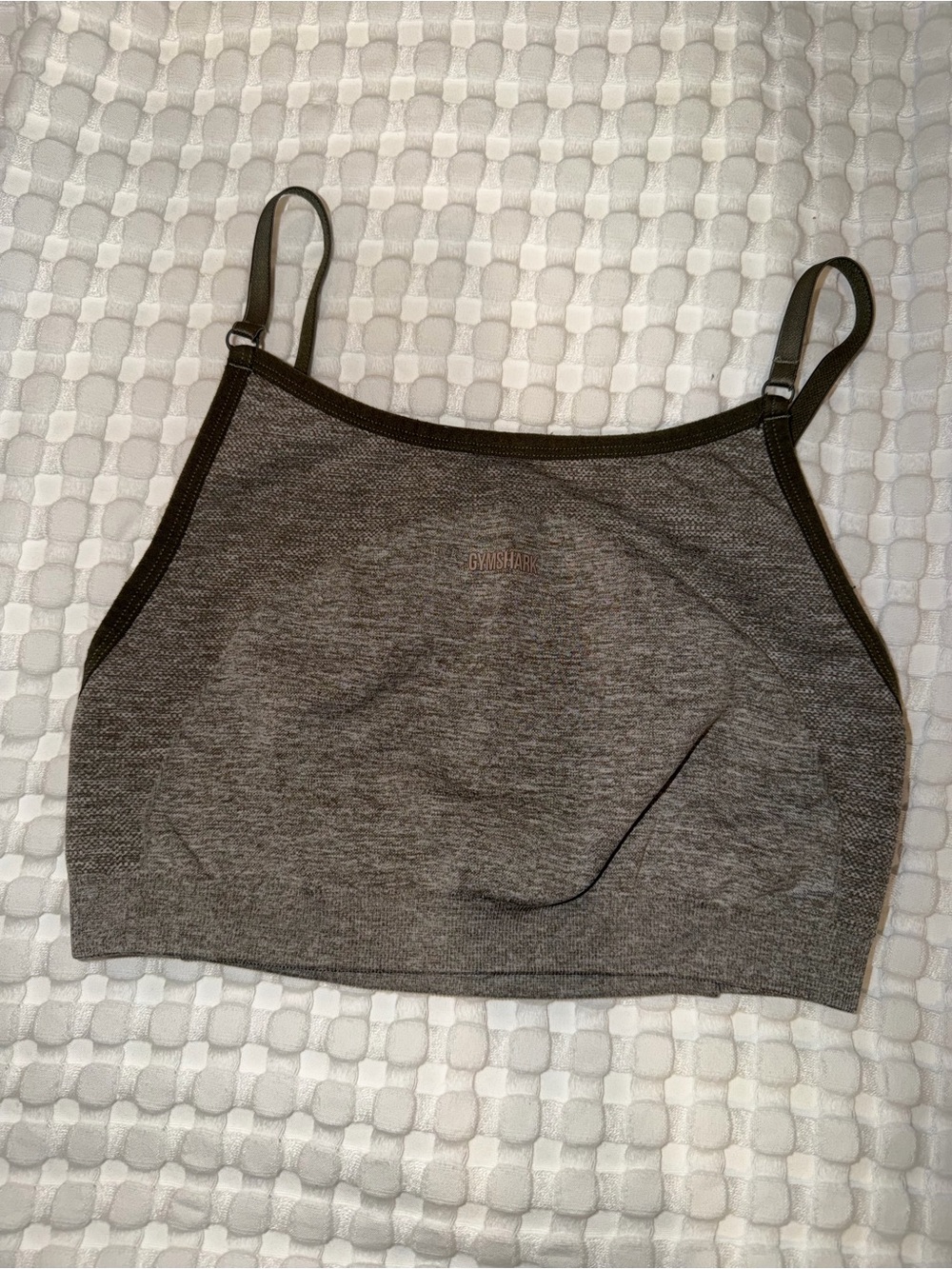 Gymshark Charcoal Grey Lightweight Seamless Crop Bra
